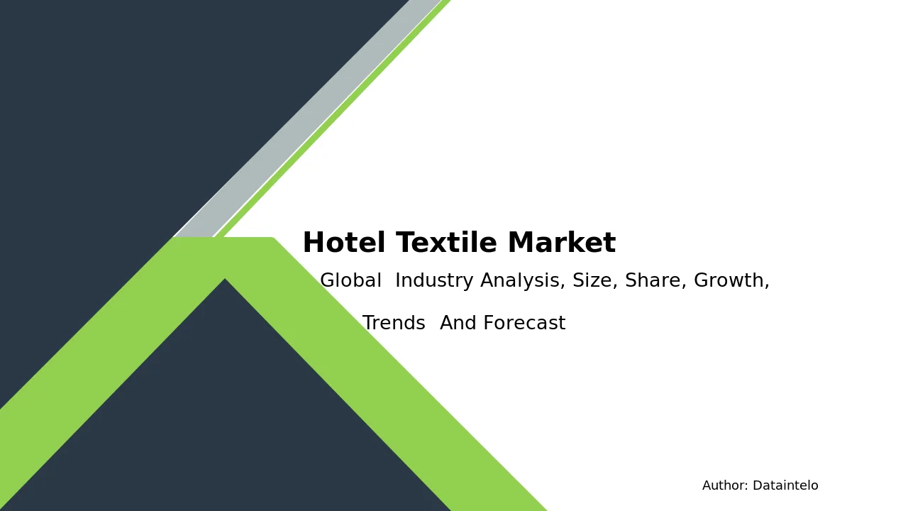 Hotel Textile Market Growth Analysis and Forecasts 2032