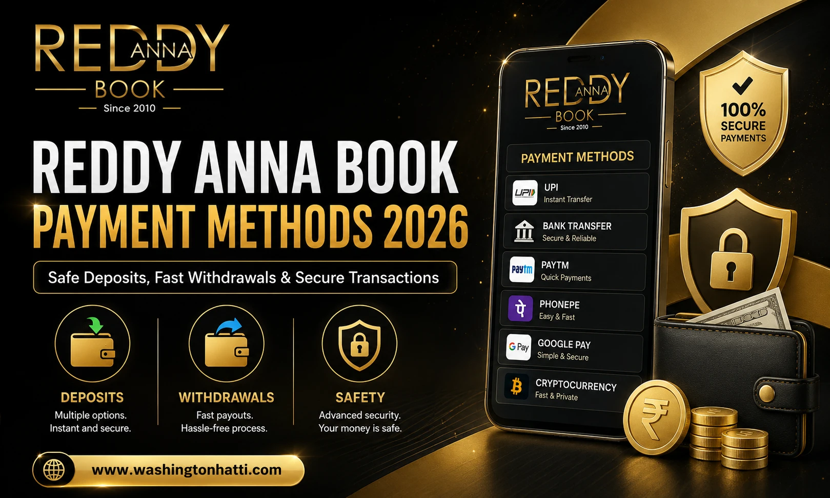 Reddy Anna Book Payment Methods 2026: Safe Deposits, Fast Withdrawals, and Easy Transactions
