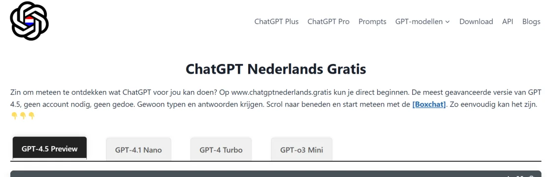 ChatGPT Nederlands